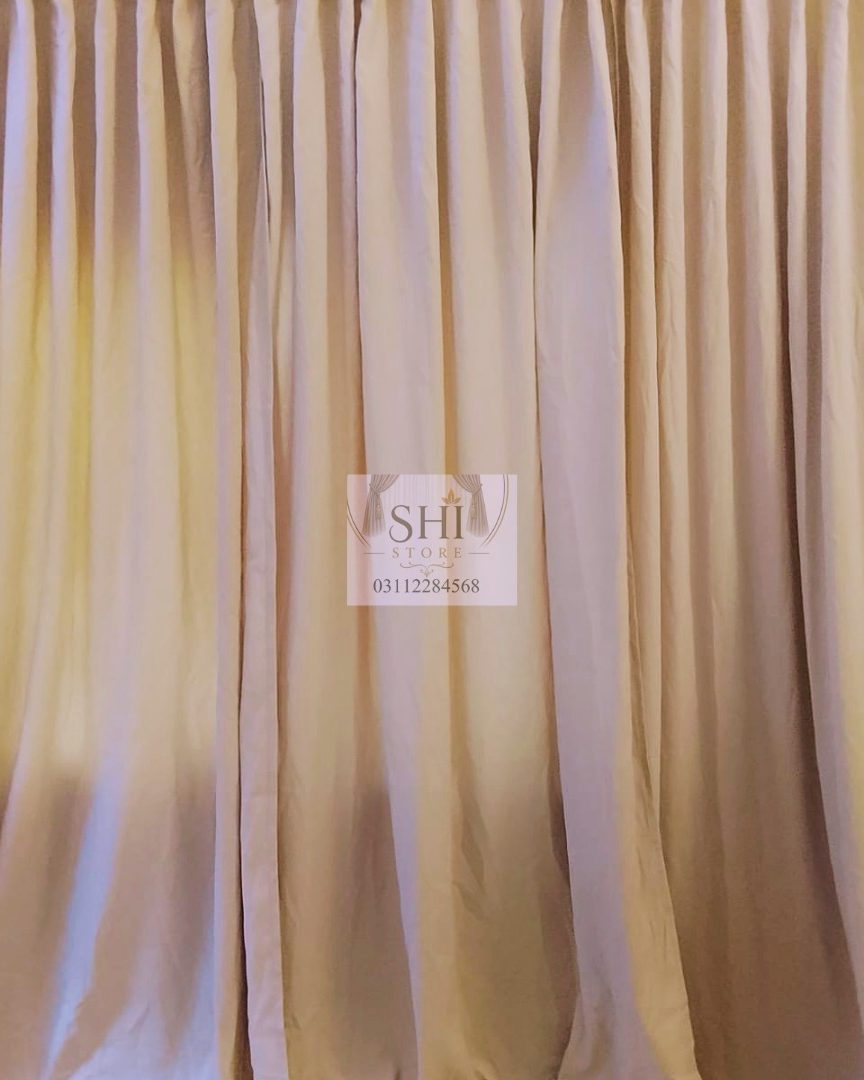 Beige cotton duck curtains, photo 2